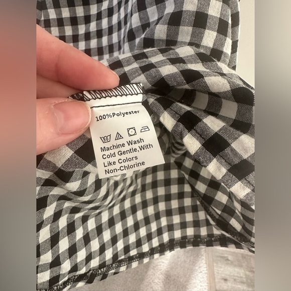 🛍️$5 SALE - BNWT Papillon B&W Gingham Dress, size medium. - Picture 7 of 8